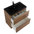 Тумба с раковиной напольная BelBagno ALBANO 80 Rovere Rustico, раковина чёрная ALBANO-800-2C-PIA-RR;BB800/455-LV-ART-ALR-NERO