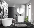 Тумба с раковиной напольная BelBagno ALBANO 80 Bianco Lucido, раковина чёрная ALBANO-800-2C-PIA-BL;BB800/455-LV-ART-ALR-NERO