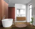 Тумба с раковиной подвесная BelBagno ALBANO 120 Rovere Rustico, раковина белая ALBANO-1200-2C-SO-RR;BB1200/455-LV-MR-ALR