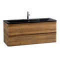 Тумба с раковиной подвесная BelBagno ALBANO 120 Rovere Rustico, раковина чёрная ALBANO-1200-2C-SO-RR;BB1200/455-LV-ART-ALR-NERO