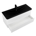 Тумба с раковиной подвесная BelBagno ALBANO 120 Bianco Lucido, раковина чёрная ALBANO-1200-2C-SO-BL;BB1200/455-LV-ART-ALR-NERO