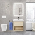Тумба с раковиной подвесная с одним ящиком BelBagno NEON 60 Pino Bianco, раковина белая NEON-600-1C-SO-PB;19050