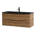 Тумба с раковиной подвесная BelBagno ACQUA 120 Rovere Rustico, раковина чёрная ACQUA-1200-2C-SO-RR;BB1200/455-LV-ART-ALR-NERO