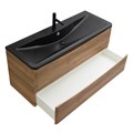 Тумба с раковиной подвесная BelBagno ACQUA 120 Rovere Rustico, раковина чёрная ACQUA-1200-2C-SO-RR;BB1200/455-LV-ART-ALR-NERO