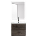 Тумба с раковиной подвесная BelBagno ALBANO 60 Rovere Nature Grigio, раковина белая ALBANO-600-2C-SO-RNG;BB600/455-LV-MR-ALR