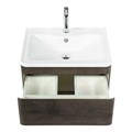 Тумба с раковиной подвесная BelBagno ALBANO 60 Rovere Nature Grigio, раковина белая ALBANO-600-2C-SO-RNG;BB600/455-LV-MR-ALR