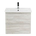 Тумба с раковиной подвесная BelBagno ALBANO-CER 60 Rovere Vintage Bianco, раковина белая ALBANO-CER-600-2C-SO-RVB;12060-KL