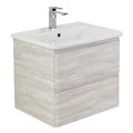 Тумба с раковиной подвесная BelBagno ALBANO-CER 60 Rovere Vintage Bianco, раковина белая ALBANO-CER-600-2C-SO-RVB;12060-KL