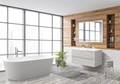 Тумба с раковиной подвесная BelBagno ALBANO-CER 105 Rovere Vintage Bianco, раковина белая ALBANO-CER-1050-2C-SO-RVB;12105-KL