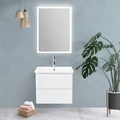 Тумба с раковиной подвесная BelBagno ALBANO-CER 60 Bianco Lucido, раковина белая ALBANO-CER-600-2C-SO-BL;12060-KL