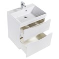 Тумба с раковиной подвесная BelBagno MARINO-H60 60 Bianco Lucido, раковина белая MARINO-H60-600-2C-SO-BL-P;BB600/450-LV-MR-AST