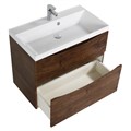 Тумба с раковиной подвесная BelBagno MARINO-H60 80 Rovere Moro, раковина белая MARINO-H60-800-2C-SO-RW-P