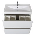 Тумба с раковиной напольная BelBagno ALBANO 90 Bianco Lucido, раковина белая ALBANO-900-2C-PIA-BL;BB900/455-LV-MR-ALR