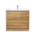 Тумба с раковиной напольная BelBagno ALBANO 80 Rovere Rustico, раковина белая ALBANO-800-2C-PIA-RR;BB800/455-LV-MR-ALR