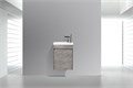 PIETRA MINI База под раковину подвесная, левостороннее исполнение PIETRA MINI-460-1A-SO-SCM-L, Stucco Cemento 454x257x520 PIETRA MINI-460-1A-SO-SCM-L