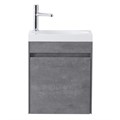 PIETRA MINI База под раковину подвесная, левостороннее исполнение PIETRA MINI-460-1A-SO-SCM-L, Stucco Cemento 454x257x520 PIETRA MINI-460-1A-SO-SCM-L