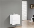 Тумба с раковиной подвесная BelBagno PIETRA MINI 50 Bianco Lucido, раковина белая PIETRA MINI-500-2C-SO-BL