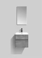 PIETRA MINI База под раковину подвесная с двумя выкатными ассиметричными ящиками, PIETRA MINI-500AS-2C-SO-SCM, Stucco Cemento 494x395x400 PIETRA MINI-500AS-2C-SO-SCM