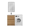 Тумба с раковиной напольная BelBagno KRAFT-LVD 120 Rovere Nebrasca Nature, раковина белая левая KRAFT-LVD-580/1200-2C-PIA-RNN;BB1200/480-LV-MR-L