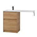 Тумба с раковиной напольная BelBagno KRAFT-LVD 120 Rovere Nebrasca Nature, раковина белая левая KRAFT-LVD-580/1200-2C-PIA-RNN;BB1200/480-LV-MR-L