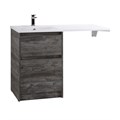 Тумба с раковиной напольная BelBagno KRAFT-LVD-58/120-L Pino Pasadena, раковина белая KRAFT-LVD-580/1200-2C-PIA-PP