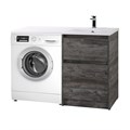 Тумба с раковиной напольная BelBagno KRAFT-LVD-58/120-R Pino Pasadena, раковина белая KRAFT-LVD-580/1200-2C-PIA-PP;BB1200/480-LV-MR-R