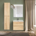 Тумба с раковиной подвесная BelBagno KRAFT 70 Rovere Nebrasca Nature, раковина белая KRAFT-700-2C-SO-RNN;BB700ETL