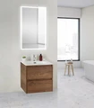 Тумба с раковиной подвесная BelBagno KRAFT 39 50 Rovere Tabacco, раковина белая KRAFT 39-500/390-2C-SO-RT;BB500/390ETL