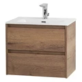 Тумба с раковиной подвесная BelBagno KRAFT 39 50 Rovere Tabacco, раковина белая KRAFT 39-500/390-2C-SO-RT;BB500/390ETL
