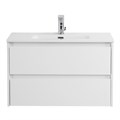 Тумба с раковиной подвесная BelBagno KRAFT 39 80 Bianco Opaco, раковина белая KRAFT 39-800/390-2C-SO-BO;BB800/390ETL