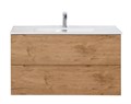 Тумба с раковиной подвесная BelBagno ETNA 100  Rovere Nature, раковина белая ETNA-1000-2C-SO-RN-P;BB1000ETL