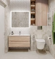 Тумба с раковиной подвесная BelBagno ETNA 100 Rovere Bianco, раковина белая ETNA-1000-2C-SO-WO-P;BB1000ETL