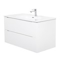 Тумба с раковиной подвесная BelBagno ETNA 100 Bianco Opaco, раковина белая ETNA-1000-2C-SO-BO-P;BB1000ETL