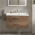 Тумба с раковиной подвесная BelBagno AURORA 90 Rovere Tabacco, раковина белая AURORA-900-2C-SO-RT;BB900/450-LV-MR-AST