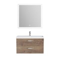 Тумба с раковиной подвесная BelBagno AURORA 90 Rovere Tabacco, раковина белая AURORA-900-2C-SO-RT;BB900/450-LV-MR-AST