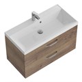 Тумба с раковиной подвесная BelBagno AURORA 90 Rovere Tabacco, раковина белая AURORA-900-2C-SO-RT;BB900/450-LV-MR-AST