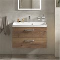 Тумба с раковиной подвесная BelBagno AURORA 80 Rovere Tabacco, раковина белая AURORA-800-2C-SO-RT;BB800/450-LV-MR-AST