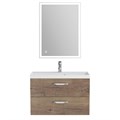 Тумба с раковиной подвесная BelBagno AURORA 80 Rovere Tabacco, раковина белая AURORA-800-2C-SO-RT;BB800/450-LV-MR-AST