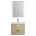 Тумба с раковиной подвесная BelBagno AURORA 70 Rovere Nebrasca Nature, раковина белая AURORA-700-2C-SO-RNN;BB700/450-LV-MR-AST