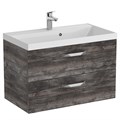 Тумба с раковиной подвесная BelBagno AURORA 80 Pino Pasadena, раковина белая AURORA-800-2C-SO-PP;BB800/450-LV-MR-AST