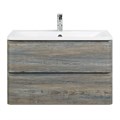 Тумба с раковиной подвесная BelBagno ALBANO 100 Pino Scania, раковина белая ALBANO-1000-2C-SO-PS;BB1000/455-LV-MR-ALR