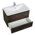 Тумба с раковиной подвесная BelBagno ALBANO 90 Rovere Nature Grigio, раковина белая ALBANO-900-2C-SO-RNG;BB900/455-LV-MR-ALR