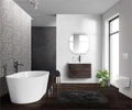Тумба с раковиной подвесная BelBagno ALBANO 80 Rovere Nature Grigio, раковина белая ALBANO-800-2C-SO-RNG;BB800/455-LV-MR-ALR