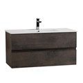 Тумба с раковиной подвесная CEZARES MOLVENO 46 100 Ossido, раковина белая CZR-8002-100 MOLVENO 46-100-2C-SO-OSS;CZR-8002-100