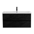Тумба с раковиной подвесная CEZARES MOLVENO 46 100 Nero, раковина белая CZR-8070-100 MOLVENO 46-100-2C-SO-NR;CZR-8070-100