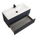 Тумба с раковиной подвесная CEZARES DUET-N 100 Grafito, раковина белая CZR-8073-100 DUET-N-1000-2C-SO-GR-P;CZR-8073-100