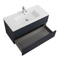 Тумба с раковиной подвесная CEZARES DUET-N 100 Grafito, раковина белая CZR-8095-100 DUET-N-1000-2C-SO-GR-P;CZR-8095-100