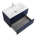 Тумба с раковиной подвесная CEZARES DUET-N 80 Sapfiro, раковина белая CZR-8073-80 DUET-N-800-2C-SO-SPF-P;CZR-8073-80
