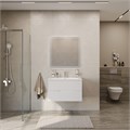 Тумба с раковиной подвесная CEZARES DUET-N 80 Bianco Opaco, раковина белая CZR-8073-80 DUET-N-800-2C-SO-BO;CZR-8073-80