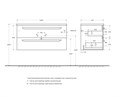Тумба с раковиной подвесная CEZARES ECO-CER-N 100 Grafito, раковина белая CZR-8095-100 ECO-CER-N-1000-2C-SO-GR-P;CZR-8095-100